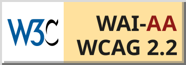 Conformidad con el nivel AA del W3C Web Accessibility Content, WCAG 2.2