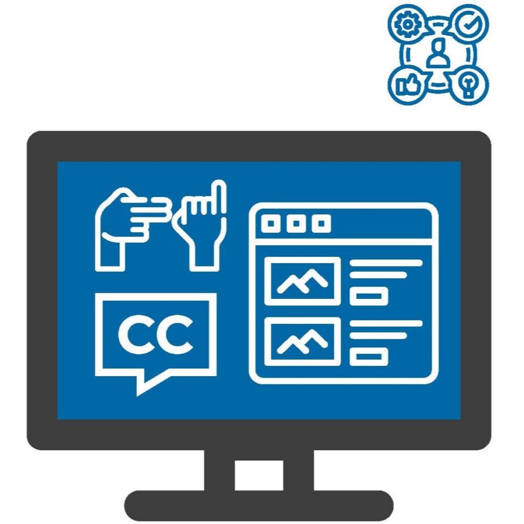 Portada de la Guía para la Elaboración de Materiales Educativos Accesibles: Vídeos con Subtitulado, Audiodescripción y Lengua de Signos